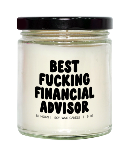 Financial advisor Graduation Funny Candle, Gifts, Home Office Decor, Unique Gag Idea, Him Her