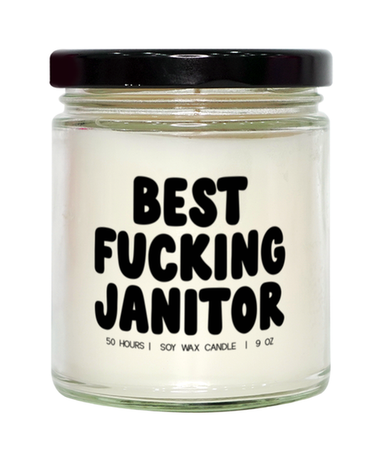 Janitor Funny Candle, Gifts, Home Office Decor, Unique Gag Idea, Him Her