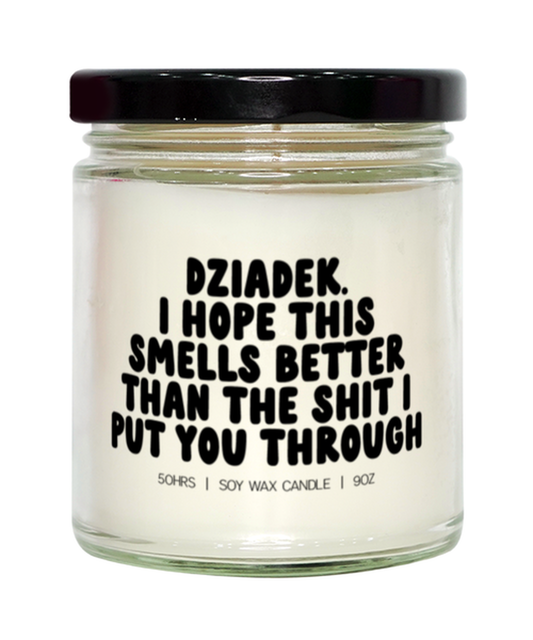 Dziadek Birthday Father's Day Grandpa from Granddaughter Funny Candle, Gifts, Home Office Decor, Unique Gag Idea, Him Her