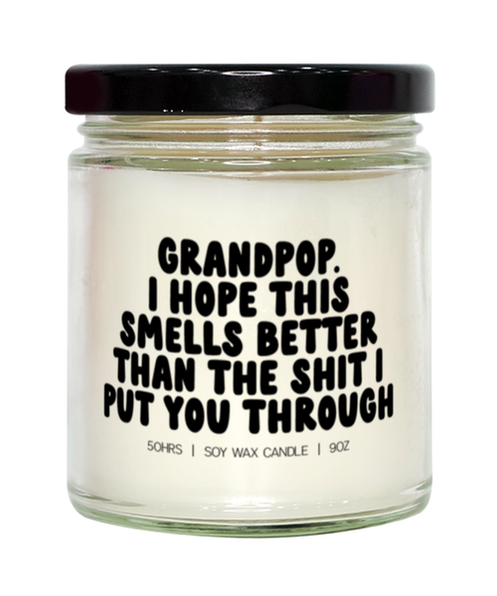 Grandpop Birthday Father's Day Grandpa from Granddaughter Funny Candle, Gifts, Home Office Decor, Unique Gag Idea, Him Her