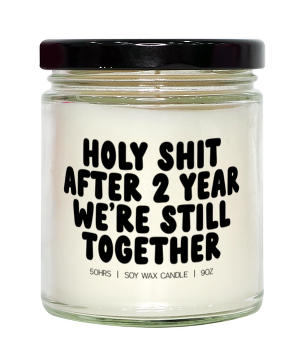 2 Years Dating Anniversary Boyfriend Girlfriend Funny Candle, Gifts, Home Office Decor, Unique Gag Idea, Him Her