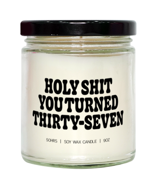 37th Birthday 37 Years Old Candle, Gifts, Home Office Decor, Unique Gag Idea, Him Her