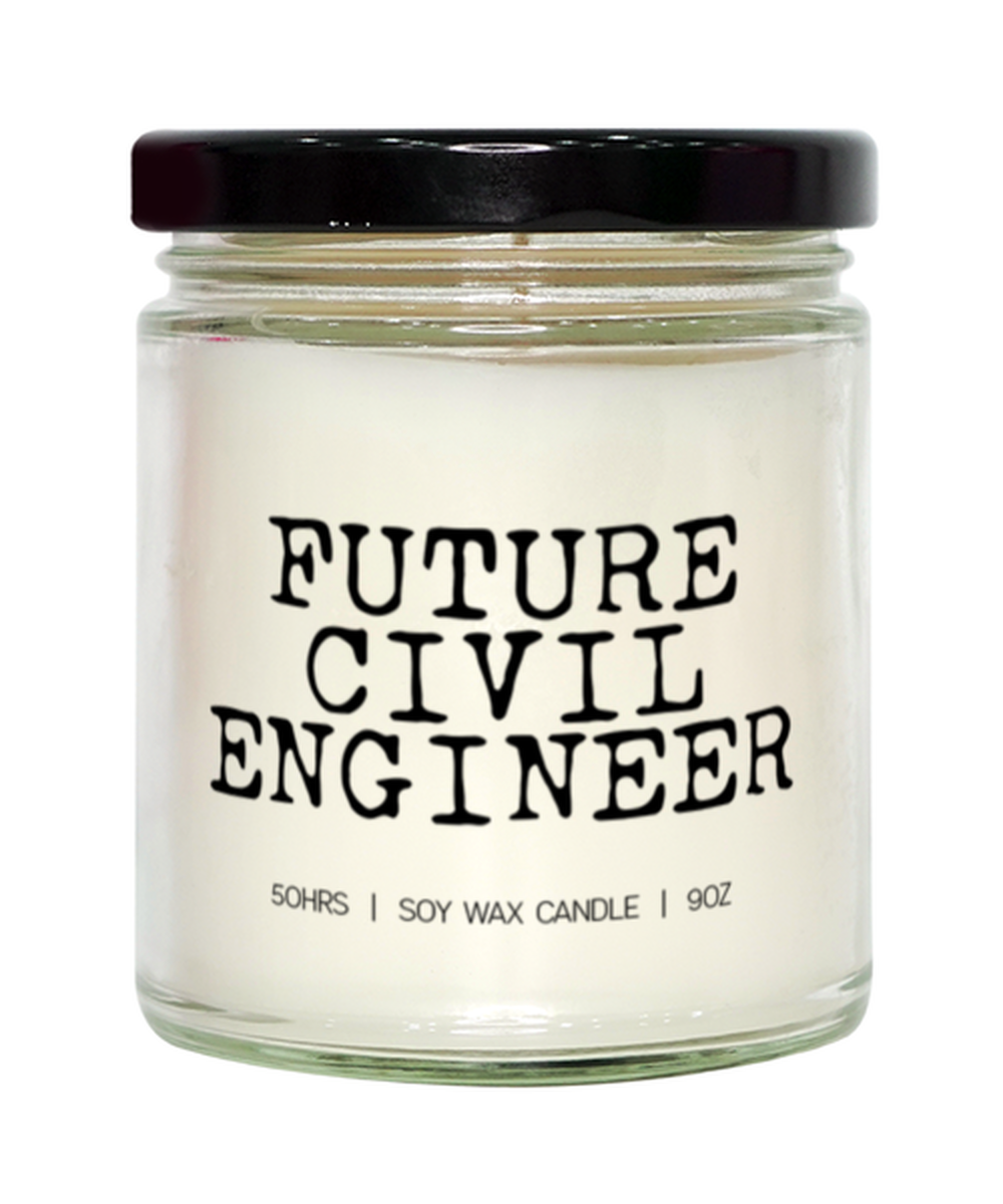 Civil Engineer engineering Future Student Graduation Candle, Gifts, Home Office Decor, Unique Gag Idea, Him Her