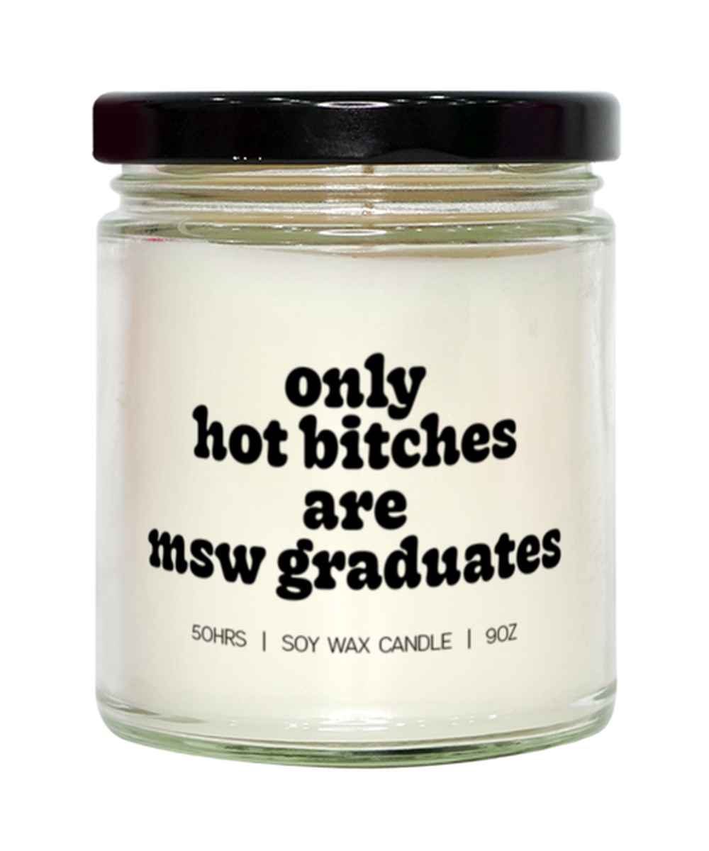 MSW Graduate Mom Graduation Mother's Day Candle, Gifts, Home Office Decor, Unique Gag Idea, Him Her