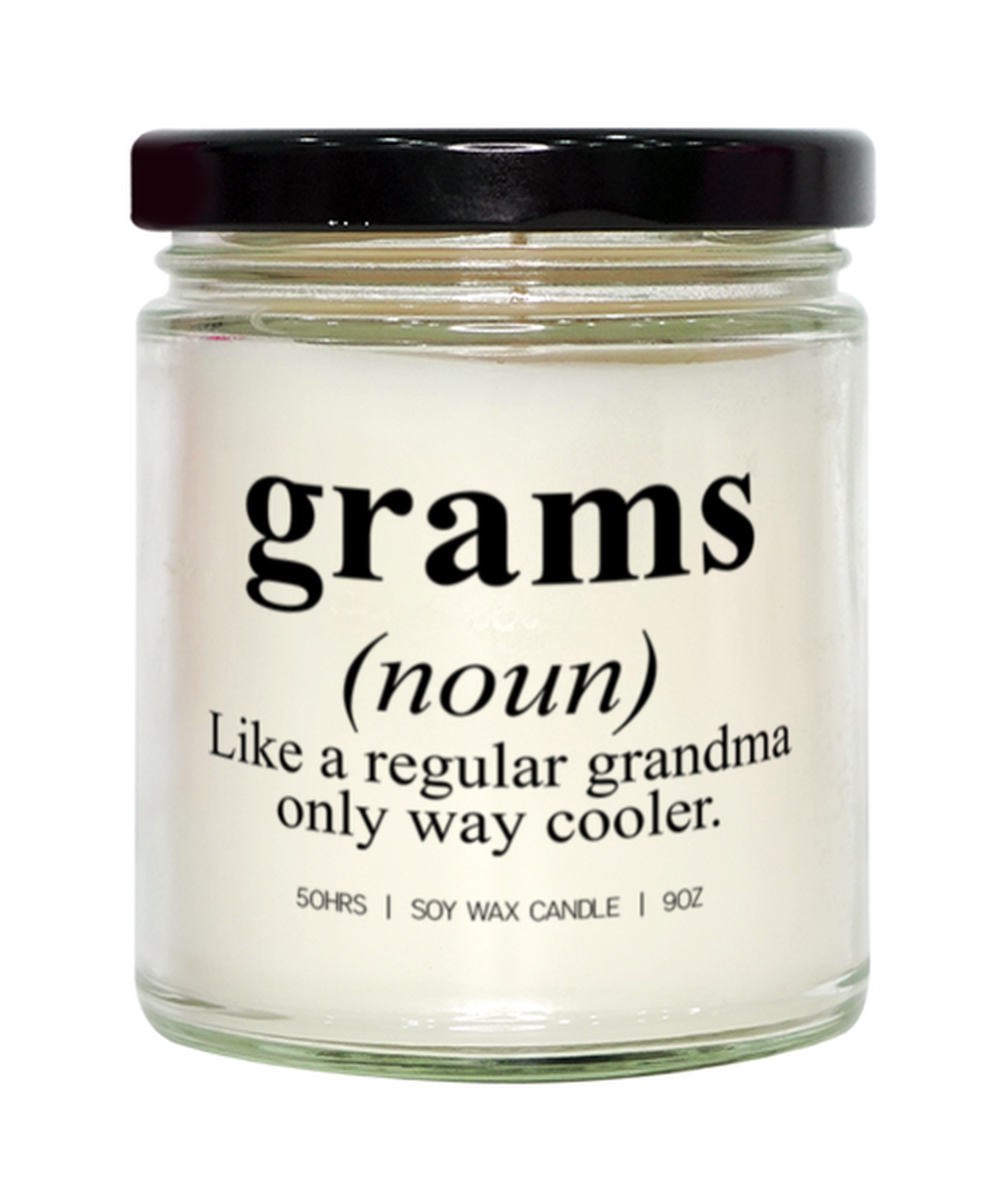 Grams Grandma Grandmother Mothers Day Definition Candle, Gifts, Home Office Decor, Unique Gag Idea, Him Her