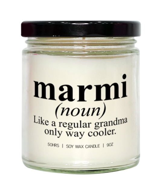 Marmi Grandma Grandmother Mothers Day Definition Candle, Gifts, Home Office Decor, Unique Gag Idea, Him Her