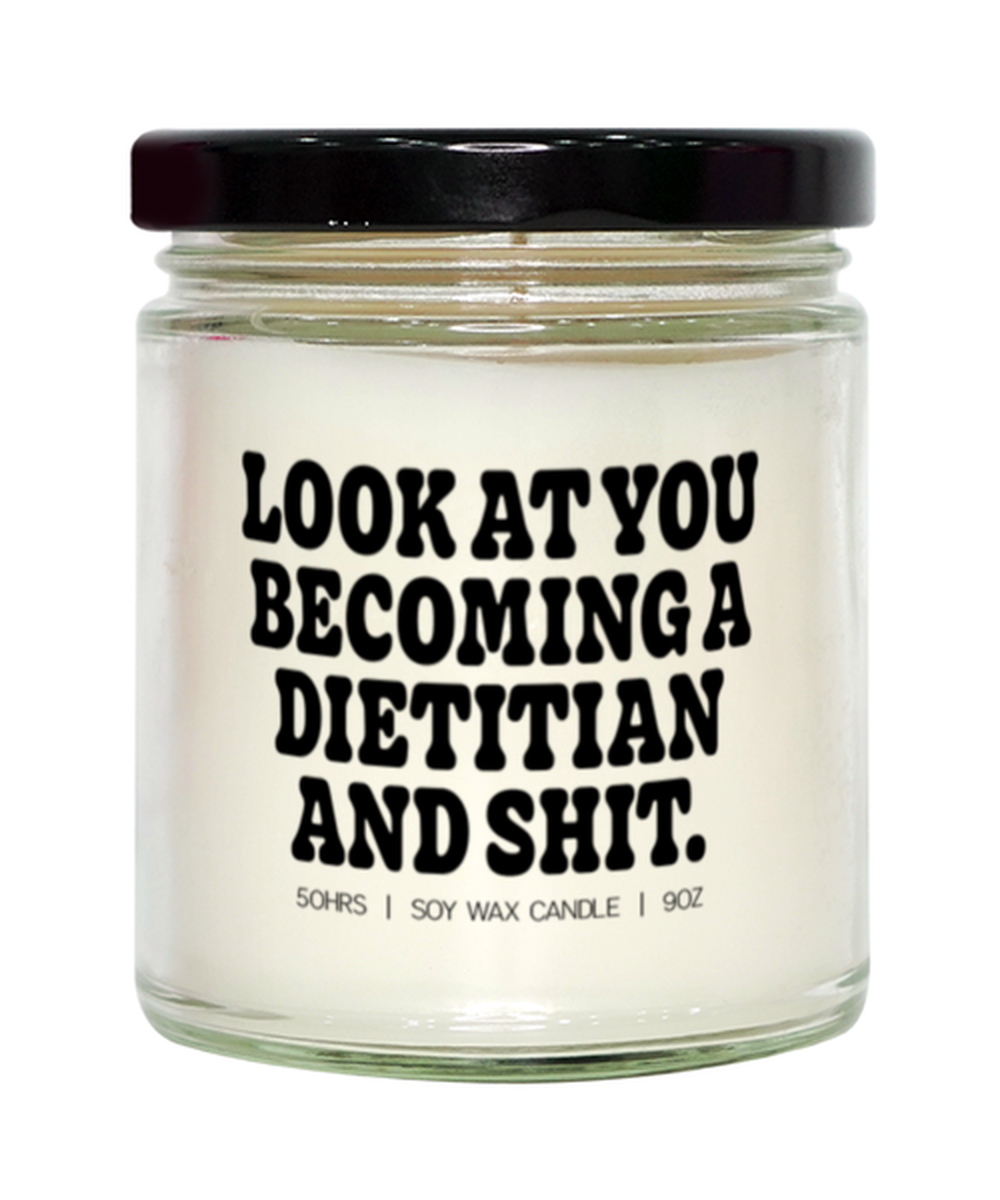 Dietitian Graduation Candle, Gifts, Home Office Decor, Unique Gag Idea, Him Her