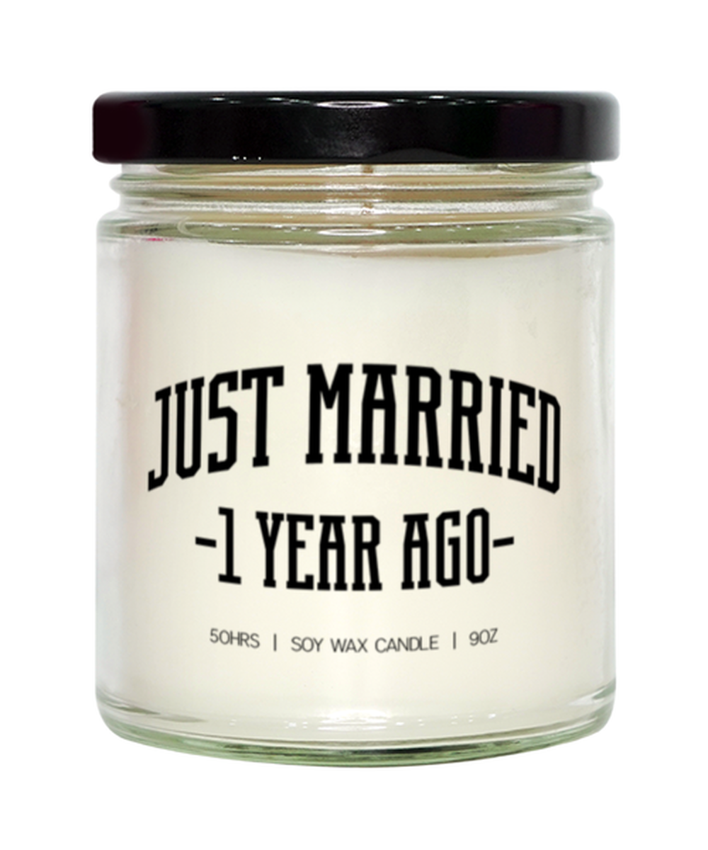 1st Anniversary 1 Year Wedding Married Candle, Gifts, Home Office Decor, Unique Gag Idea, Him Her