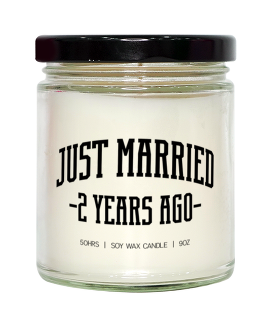 2nd Anniversary 2 Years Wedding Married Candle, Gifts, Home Office Decor, Unique Gag Idea, Him Her