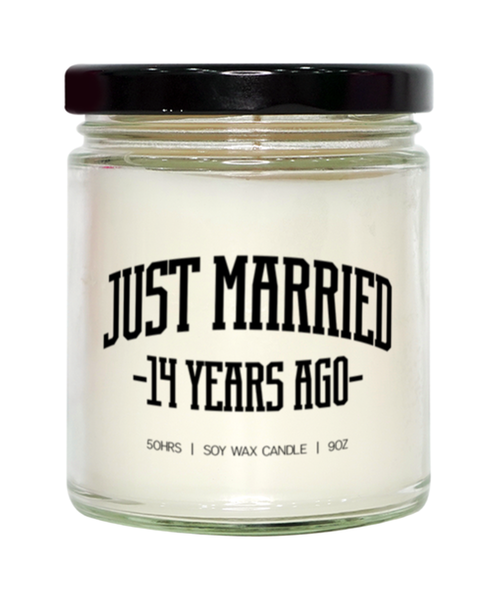 14th Anniversary 14 Years Wedding Married Candle, Gifts, Home Office Decor, Unique Gag Idea, Him Her