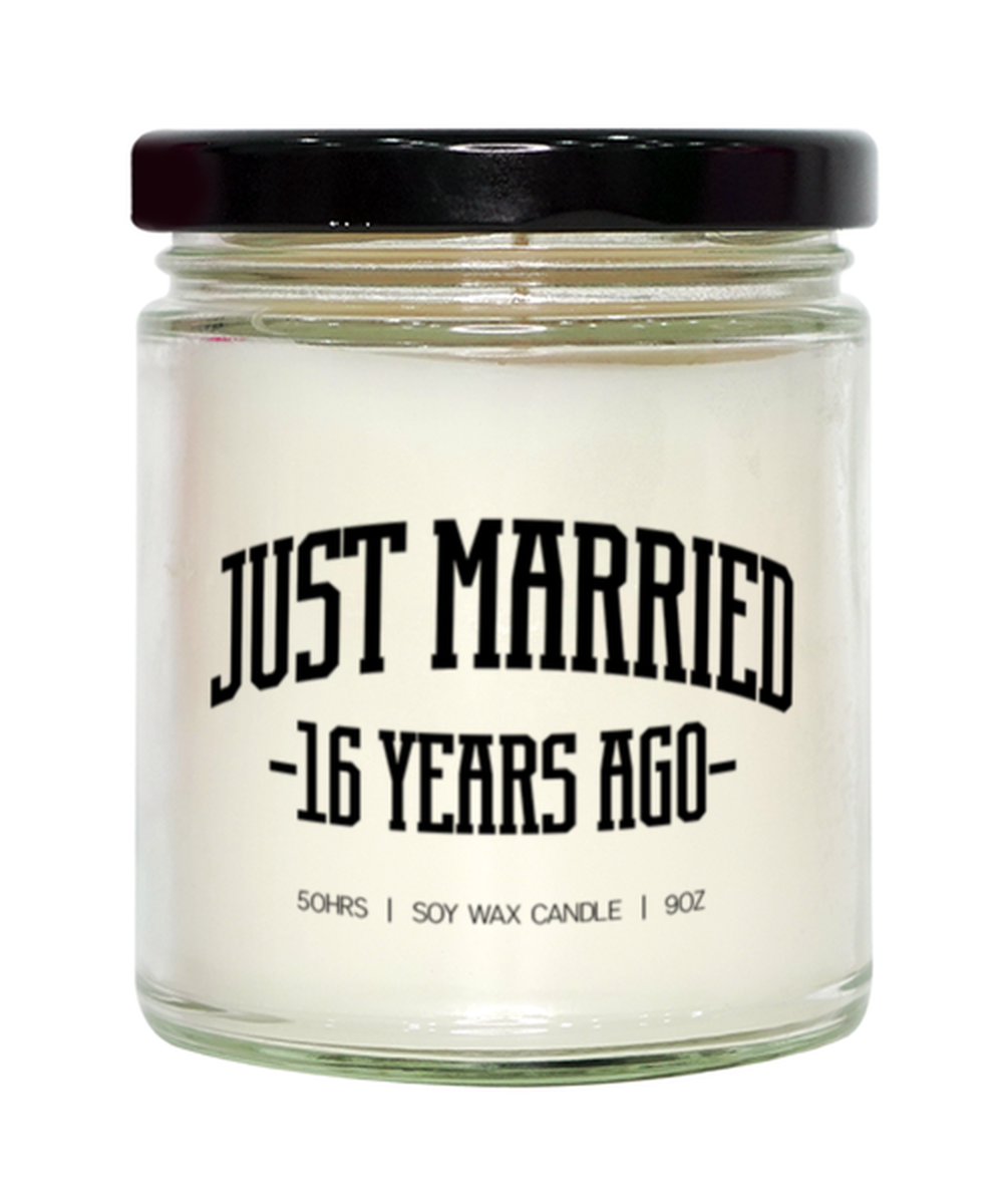 16th Anniversary 16 Years Wedding Married Candle, Gifts, Home Office Decor, Unique Gag Idea, Him Her