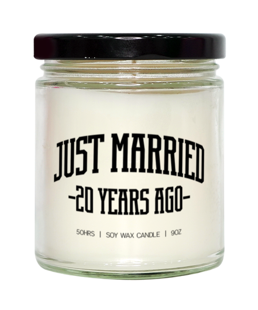 20th Anniversary 20 Years Wedding Married Candle, Gifts, Home Office Decor, Unique Gag Idea, Him Her