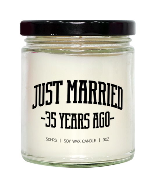 35th Anniversary 35 Years Wedding Married Candle, Gifts, Home Office Decor, Unique Gag Idea, Him Her