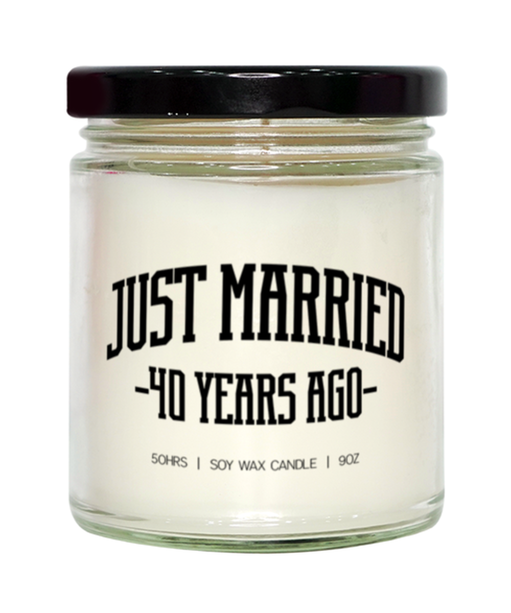 40th Anniversary 40 Years Wedding Married Candle, Gifts, Home Office Decor, Unique Gag Idea, Him Her