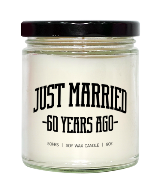 60th Anniversary 60 Years Wedding Married Candle, Gifts, Home Office Decor, Unique Gag Idea, Him Her