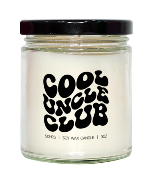 Cool Uncle New Uncle Fathers Day Candle, Gifts, Home Office Decor, Unique Gag Idea, Him Her