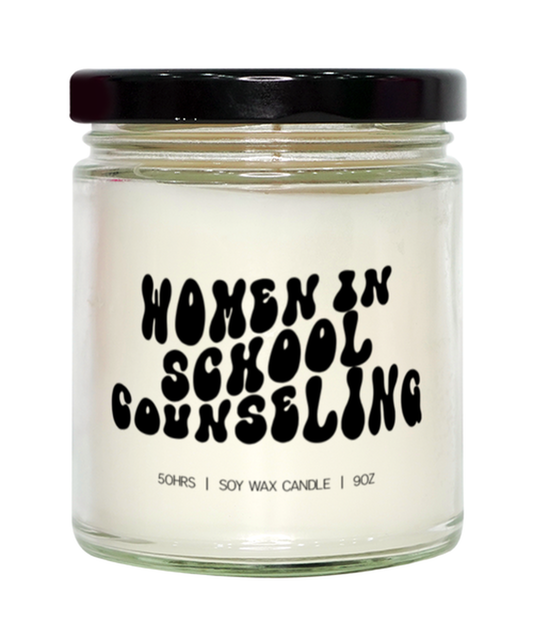 School Counselor Women in Graduation Grad Candle, Gifts, Home Office Decor, Unique Gag Idea, Him Her