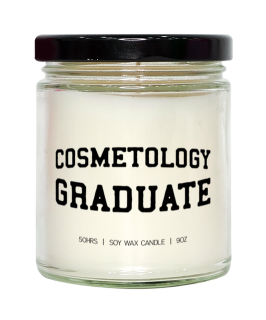 Cosmetology Cosmetologist Student Graduation Candle, Gifts, Home Office Decor, Unique Gag Idea, Him Her