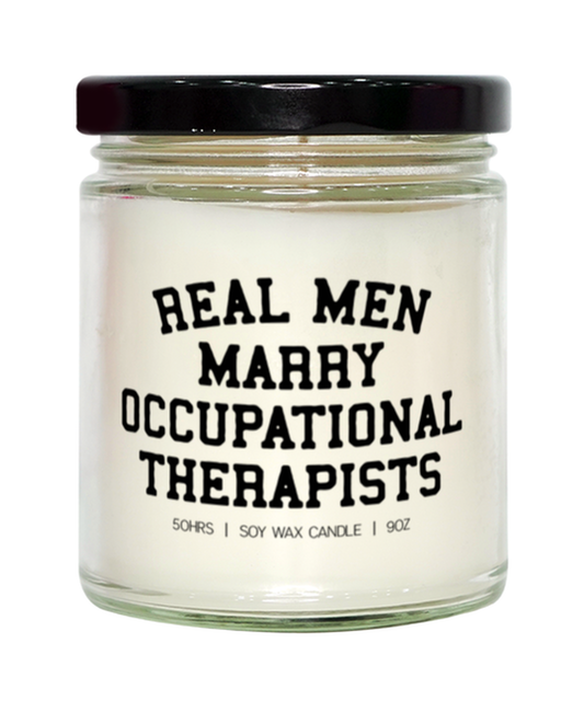 Occupational Therapist Therapy OT Husband Wife Wedding Engagement Anniversary Candle, Gifts, Home Office Decor, Unique Gag Idea, Him Her