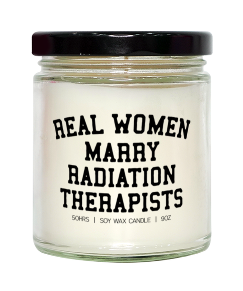 Radiation Therapist Wife Husband Wedding Engagement Anniversary Candle, Gifts, Home Office Decor, Unique Gag Idea, Him Her