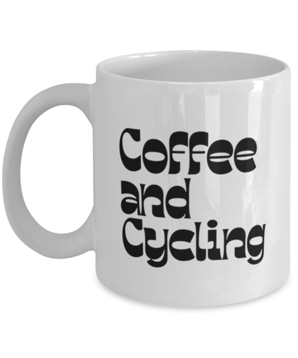 Cycling Cyclist 70s 1970s Retro Mug, Gifts, Home Office Decor, Coffee Cup, Unique Gag Idea, Him Her