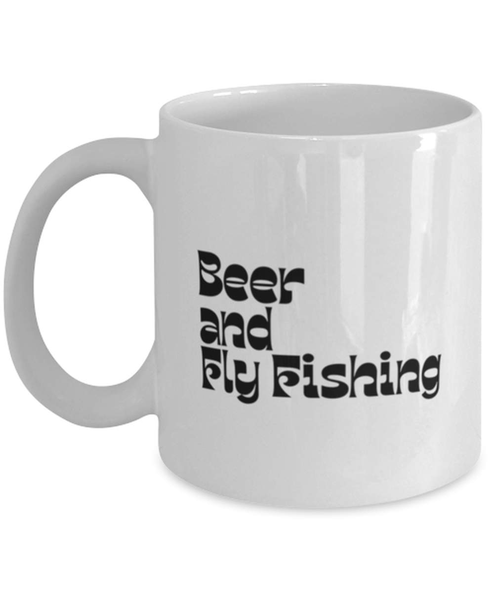 Fly Fishing Fisherman 70s 1970s Retro  Mug, Gifts, Home Office Decor, Coffee Cup, Unique Gag Idea, Him Her