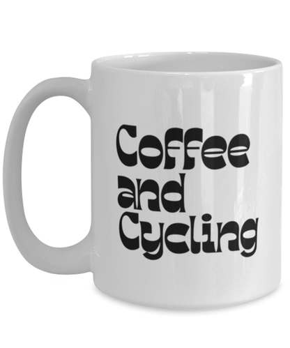 Cycling Cyclist 70s 1970s Retro Mug, Gifts, Home Office Decor, Coffee Cup, Unique Gag Idea, Him Her