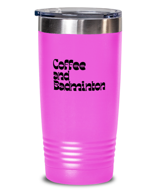 Badminton 70s 1970s Retro Travel Mug, Gifts, Tumbler, Home Office Decor, Coffee Cup, Unique Gag Idea, Him Her