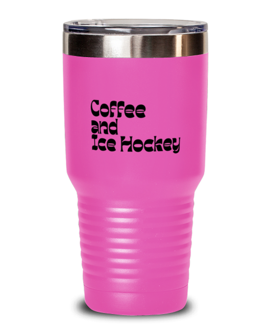 Ice Hockey Player 70s 1970s Retro Travel Mug, Gifts, Tumbler, Home Office Decor, Coffee Cup, Unique Gag Idea, Him Her