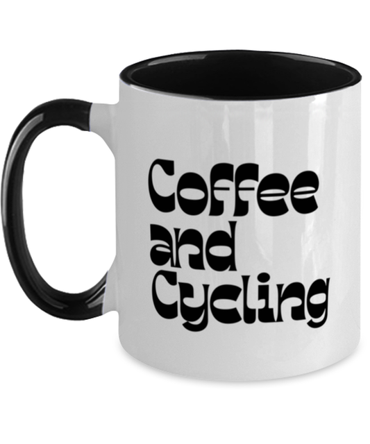 Cycling Cyclist 70s 1970s Retro Mug, Gifts, Home Office Decor, Coffee Cup, Unique Gag Idea, Him Her