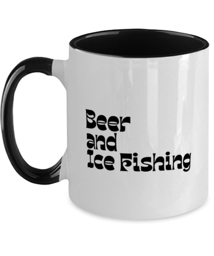 Ice Fishing Fisherman 70s 1970s Retro Mug, Gifts, Home Office Decor, Coffee Cup, Unique Gag Idea, Him Her