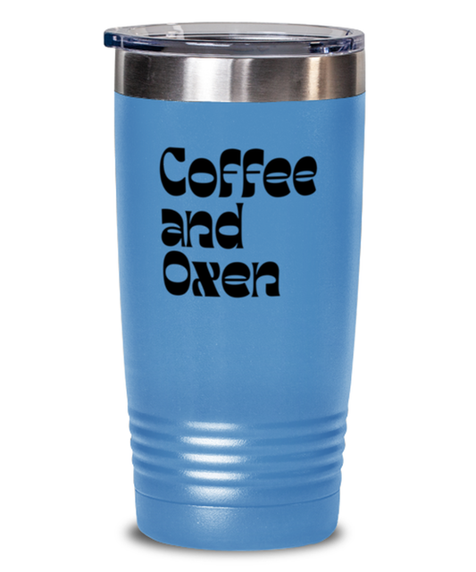 Ox Oxen Lover Owner 70s Mom 1970s Dad Travel Mug, Gifts, Tumbler, Home Office Decor, Coffee Cup, Unique Gag Idea, Him Her