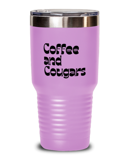 Cougar Lover Owner 70s Mom 1970s Dad Travel Mug, Gifts, Tumbler, Home Office Decor, Coffee Cup, Unique Gag Idea, Him Her