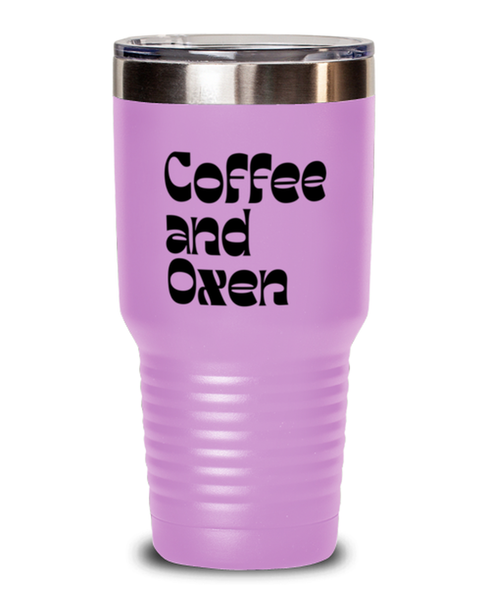 Ox Oxen Lover Owner 70s Mom 1970s Dad Travel Mug, Gifts, Tumbler, Home Office Decor, Coffee Cup, Unique Gag Idea, Him Her