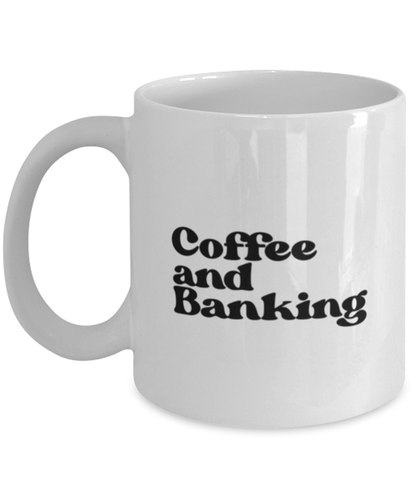 Banker 1970s 70s Mug, Gifts, Home Office Decor, Coffee Cup, Unique Gag Idea, Him Her