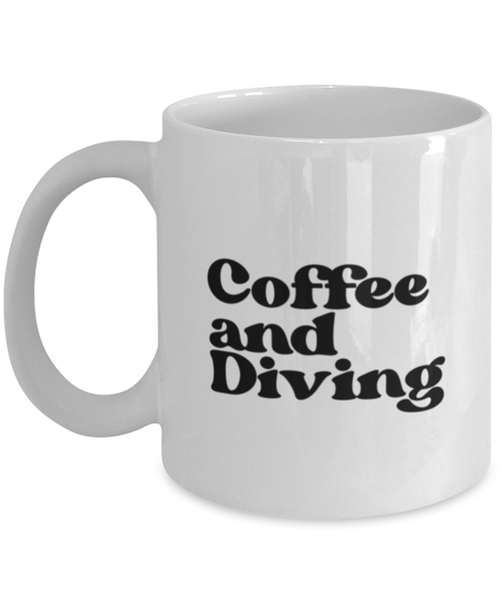 Diver Diving 1970s 70s Mug, Gifts, Home Office Decor, Coffee Cup, Unique Gag Idea, Him Her