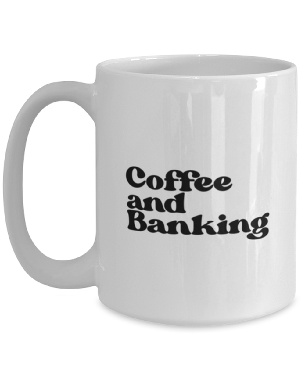 Banker 1970s 70s Mug, Gifts, Home Office Decor, Coffee Cup, Unique Gag Idea, Him Her