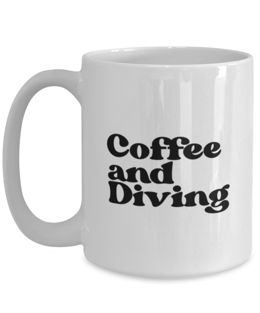 Diver Diving 1970s 70s Mug, Gifts, Home Office Decor, Coffee Cup, Unique Gag Idea, Him Her