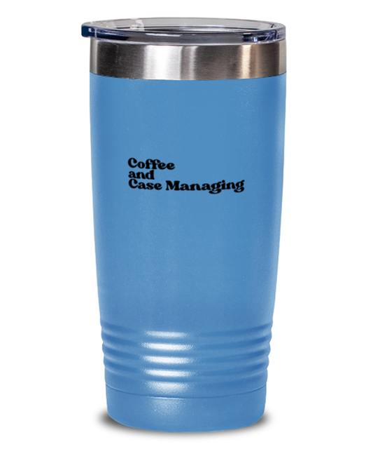 Case Manager 1970s 70s Travel Mug, Gifts, Tumbler, Home Office Decor, Coffee Cup, Unique Gag Idea, Him Her