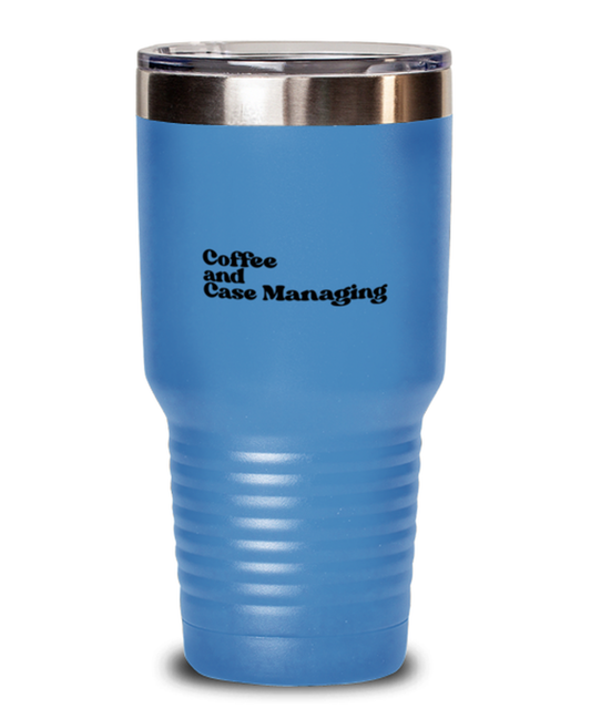 Case Manager 1970s 70s Travel Mug, Gifts, Tumbler, Home Office Decor, Coffee Cup, Unique Gag Idea, Him Her