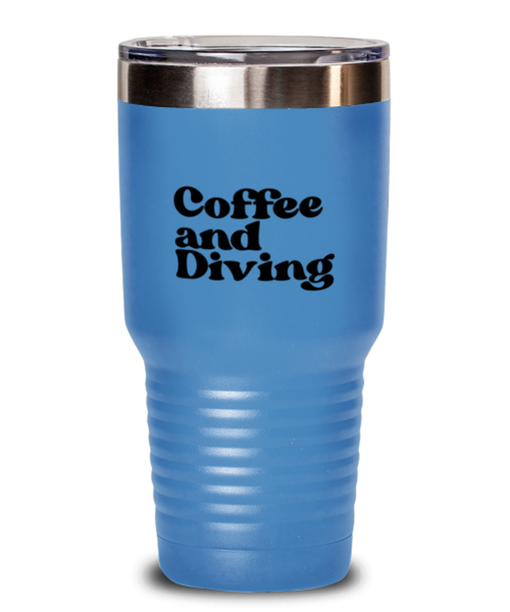 Diver Diving 1970s 70s Travel Mug, Gifts, Tumbler, Home Office Decor, Coffee Cup, Unique Gag Idea, Him Her