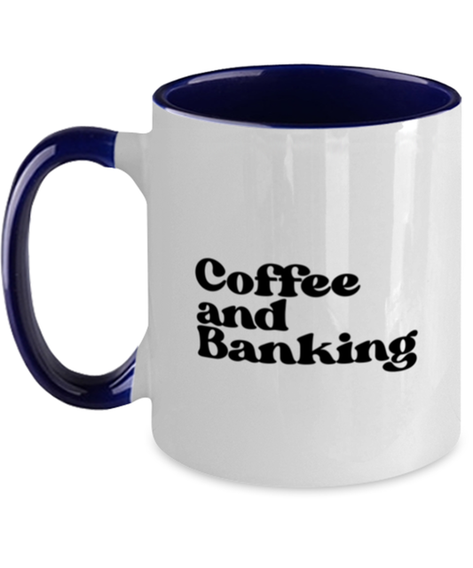 Banker 1970s 70s Mug, Gifts, Home Office Decor, Coffee Cup, Unique Gag Idea, Him Her