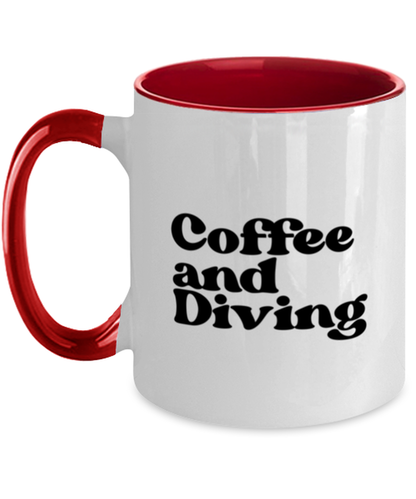 Diver Diving 1970s 70s Mug, Gifts, Home Office Decor, Coffee Cup, Unique Gag Idea, Him Her