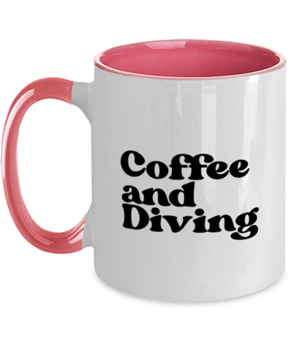 Diver Diving 1970s 70s Mug, Gifts, Home Office Decor, Coffee Cup, Unique Gag Idea, Him Her