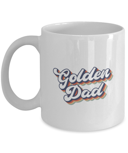 Golden Dad 1970s Dog Owner 70s Retriever Husband Mug, Gifts, Home Office Decor, Coffee Cup, Unique Gag Idea, Him Her