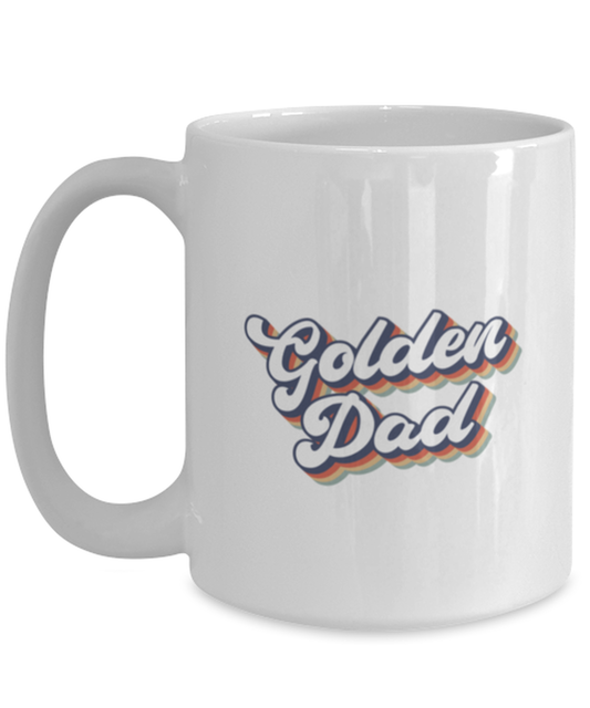 Golden Dad 1970s Dog Owner 70s Retriever Husband Mug, Gifts, Home Office Decor, Coffee Cup, Unique Gag Idea, Him Her