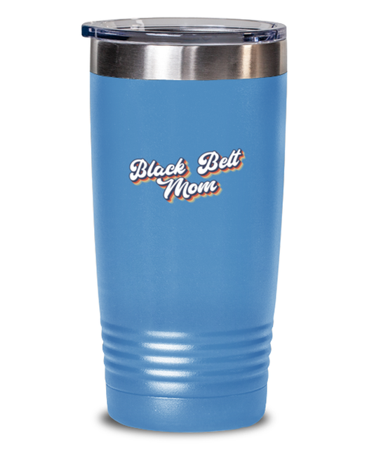 Black Belt Mom 1970s Karate 70s Travel Mug, Gifts, Tumbler, Home Office Decor, Coffee Cup, Unique Gag Idea, Him Her