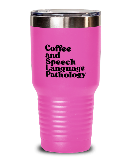 Speech Language Pathologist SLP 1970s 70s Travel Mug, Gifts, Tumbler, Home Office Decor, Coffee Cup, Unique Gag Idea, Him Her