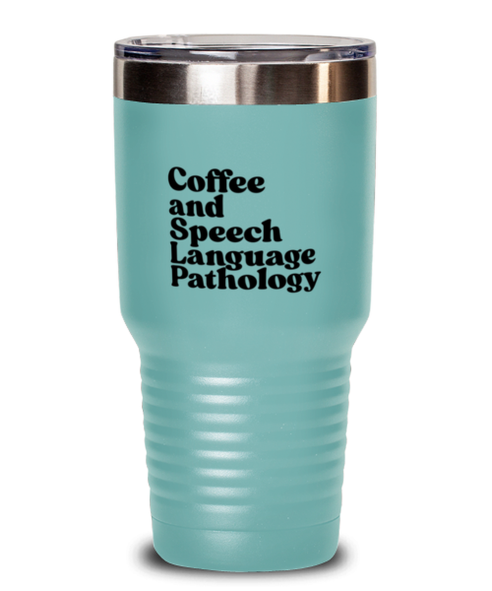 Speech Language Pathologist SLP 1970s 70s Travel Mug, Gifts, Tumbler, Home Office Decor, Coffee Cup, Unique Gag Idea, Him Her