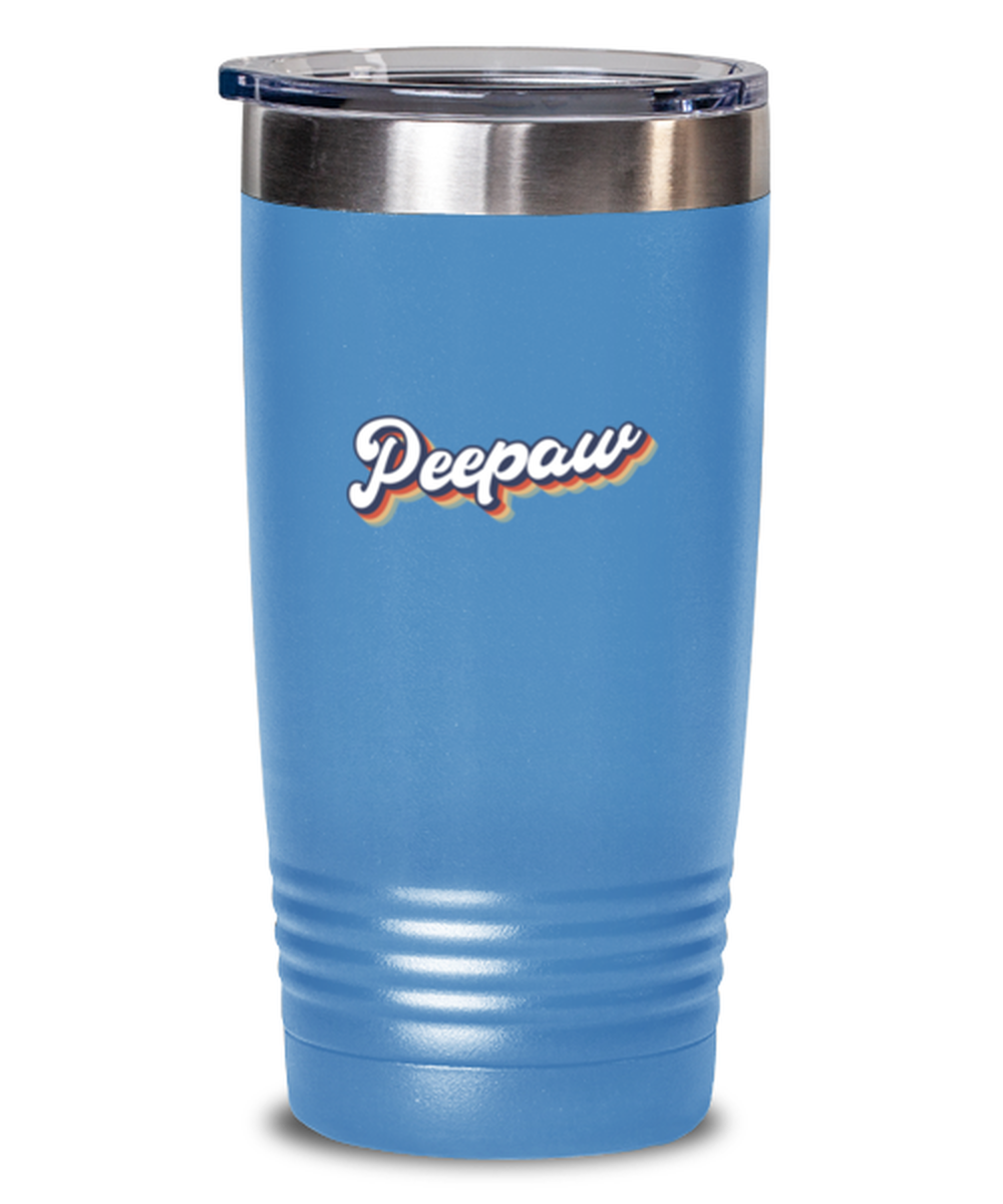 Peepaw Father's Day Grandpa 70s Travel Mug, Gifts, Tumbler, Home Office Decor, Coffee Cup, Unique Gag Idea, Him Her